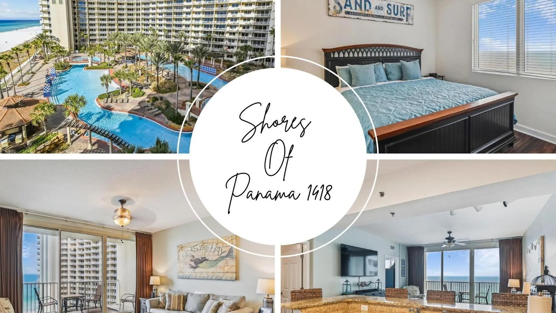 Shores Of Panama 1418 - 2 Bedroombunkroom Sleeps8! Updated With A View! Free Fun! Condo Panama City Beach 0*,